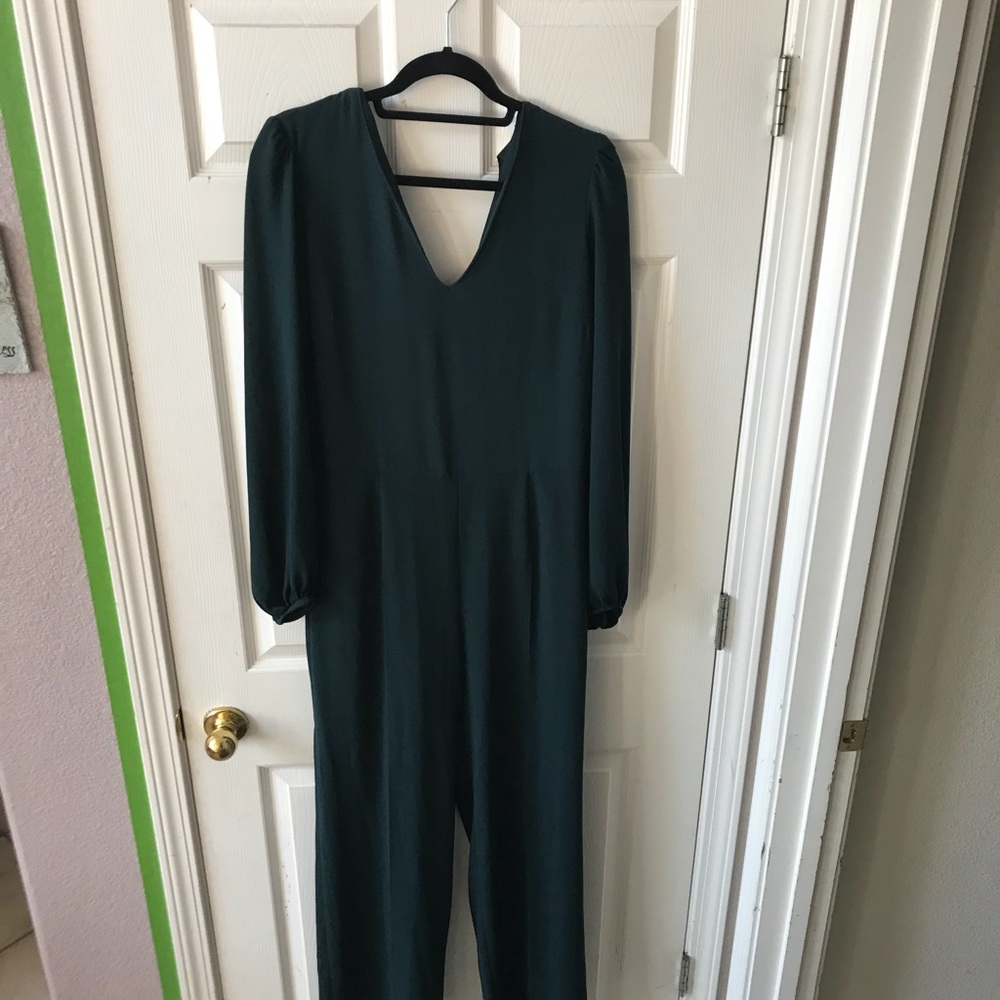 Zara Jumpsuit. size: Medium, color: hunter green